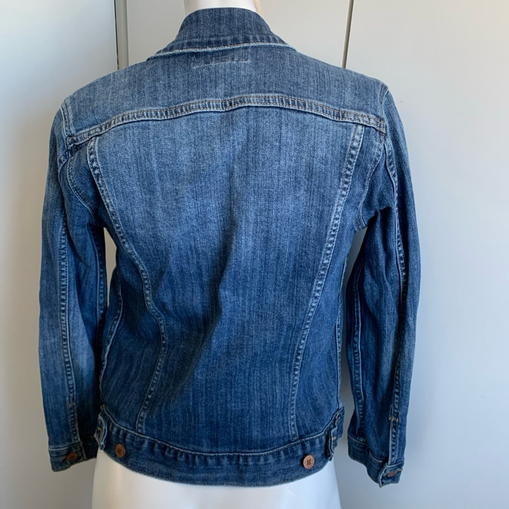 Lucky Brand Tomboy Trucker size XS blue denim button-up jean jacket - Picture 6 of 6
